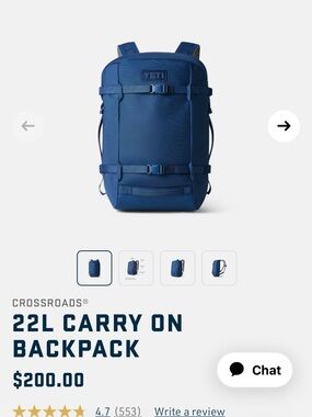 Yeti Crossroads Backpack in Navy